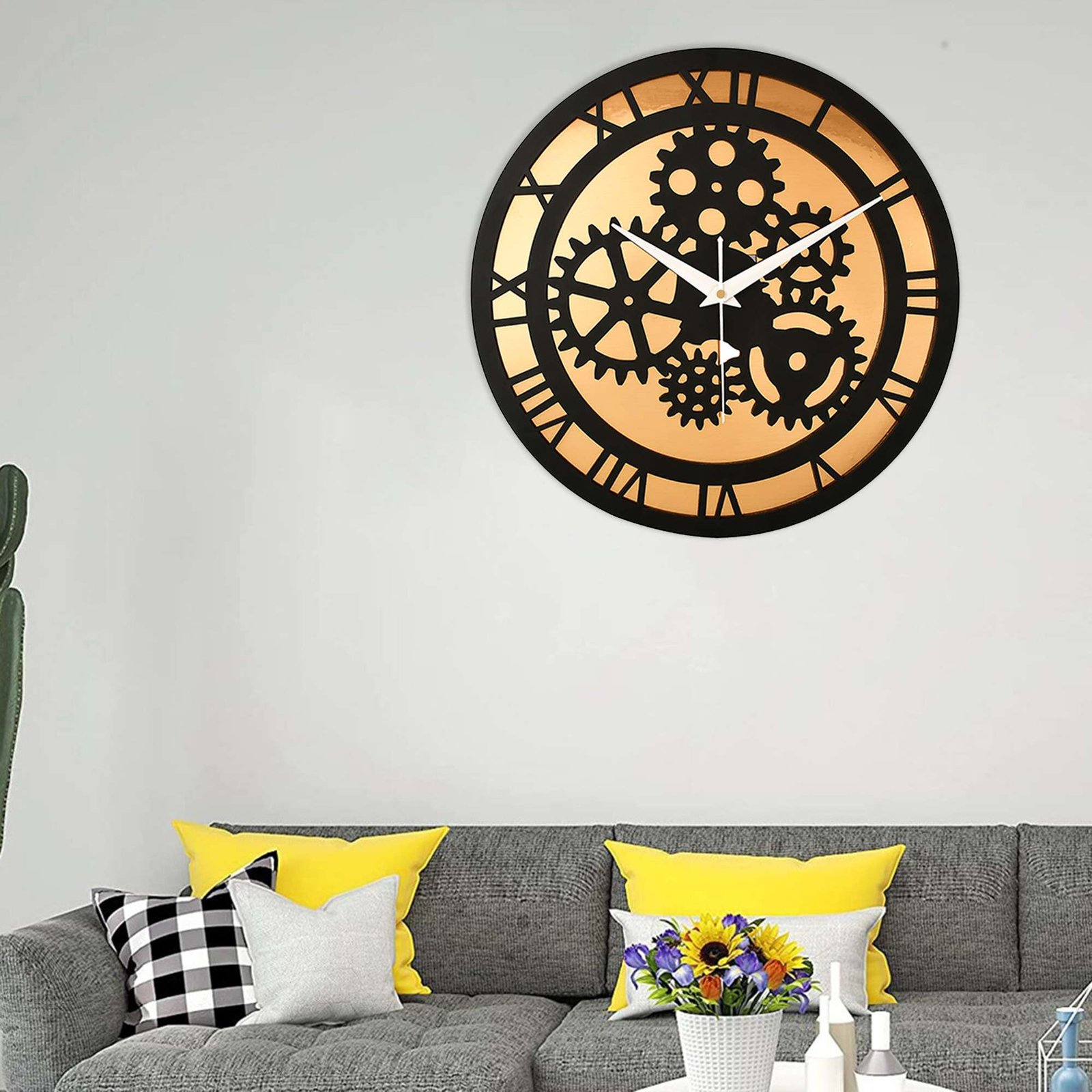Wooden Silent Non-Ticking Wall Clock for Home Stylish Latest Designer ...